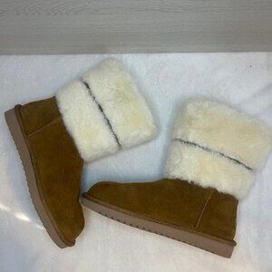 Koolaburra By Ugg Dezi Suede Faux Fur Short-Medium Boots